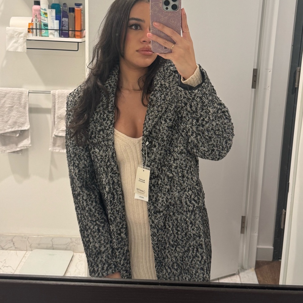 Brand new with tags Mango Black and White coat